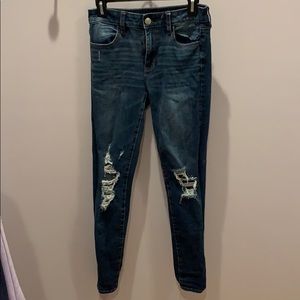 American Eagle ripped skinny jeans